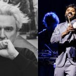 David Byrne and American Utopia band member Gustavo Di Dalva appearing on ‘Late Night’ this evening